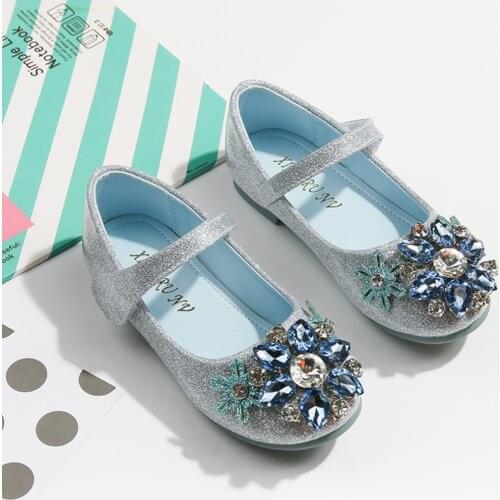 Little Girl Rhinestone Shoes Glitter Princess Toddlers Birthday Party Shoes Silver Sparkly Dancing Flats Dressy 3t 4t 5t 6t