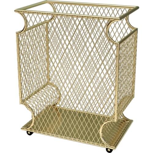 Nordic Waterproof Iron Storage Basket No Fade Golden Home Bathroom Dirty Clothes Basket Clothing Storage Basket Rack 45**28*55cm