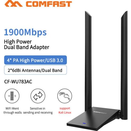 High Power CF-WU783AC USB3.0 Wifi Adapter 1900Mbps Wi fi Adapter 5Ghz Antenna 2*6dbi USB AC Ethernet PC Wi-Fi Adapter Lan Dongle