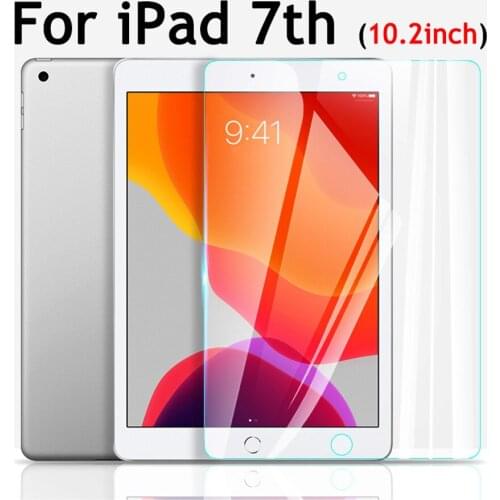 I Pad 7th glass on the for Apple iPad 10.2 screen protector i pad 7th 7gen generation ipad10.2 ipad7th scren film full cover 9h