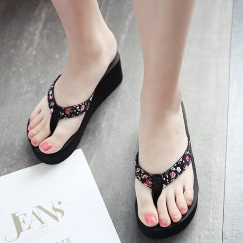 Womens Shoes Fashionable Casual Non-slip Wedge Beach And Slippers scarpe donna chanclas mujer 2019 chaussures femme