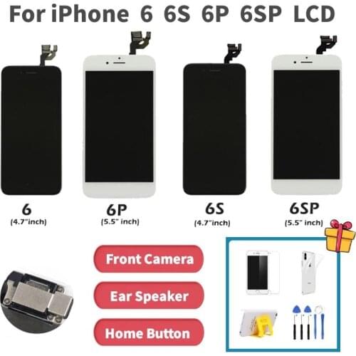 LCD Display for iPhone 6 6S Plus 6P 6SP Full Set Touch Screen Digitizer Assembly Replacement Pantalla+Front Camera+Home Button