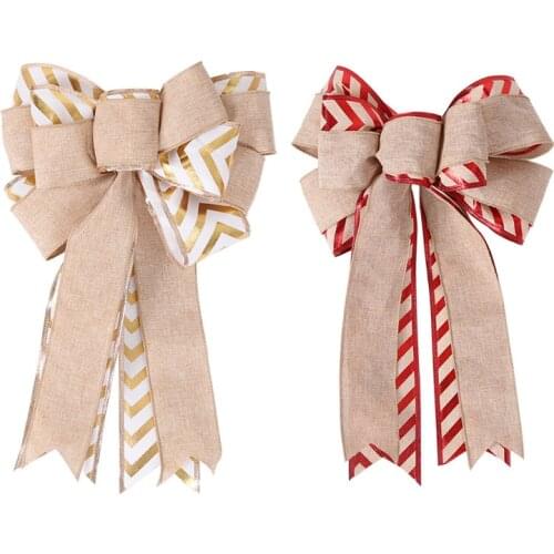 1pcs Christmas Tree Bowknot Decoration Large Bows New Year Party Wedding Decor Hanging Ornament