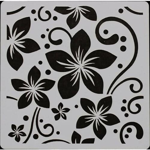 13*13 flower Layering Stencils for Diy scrapbook/photo album Decorative Embossing coloring,painting stencil,home decor