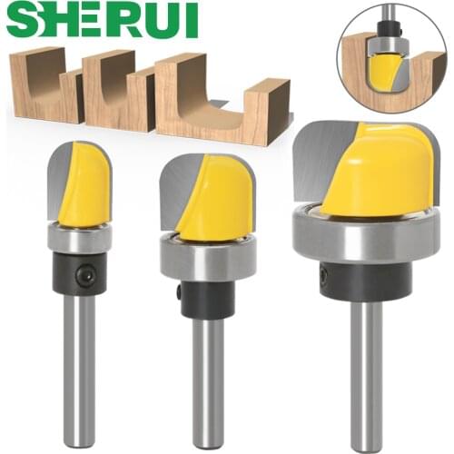 3PC 6mm 1/4 Shank1/2" 3/4" 1-1/8" Diameter Bowl & Tray Template Router Bit Wood Cutting Tool woodworking router bits