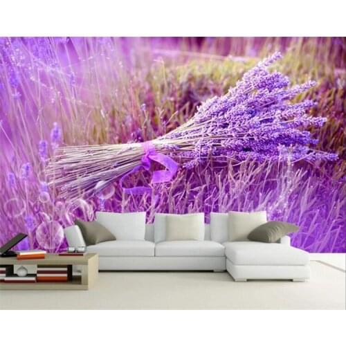 Custom 3d photo wall paper Lavender personality wall mural wallpaper painting Home wall Decor any size