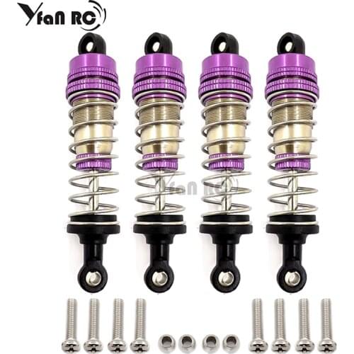 4Pcs Metal Shock Absorber Damper for Wltoys 124019 124018 144001 RC Car Spare Parts Upgrade Accessories