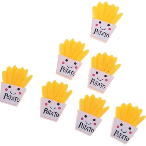 7 PCS Food Model Mini French Fries For 1/12 Scale Dollhouse Accessory