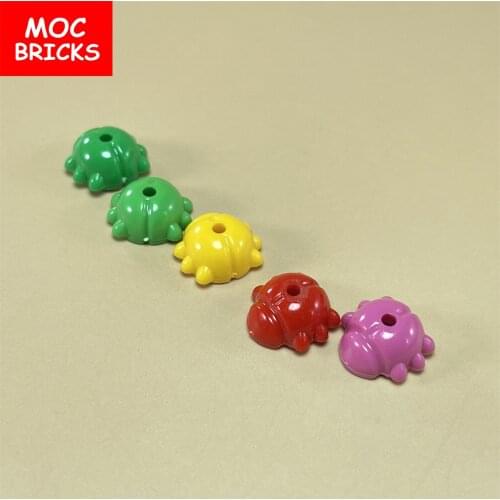 8pcs/lot MOC Plant animal Flower beetles Ladybug fit with 93081b Educational Building Blocks gift
