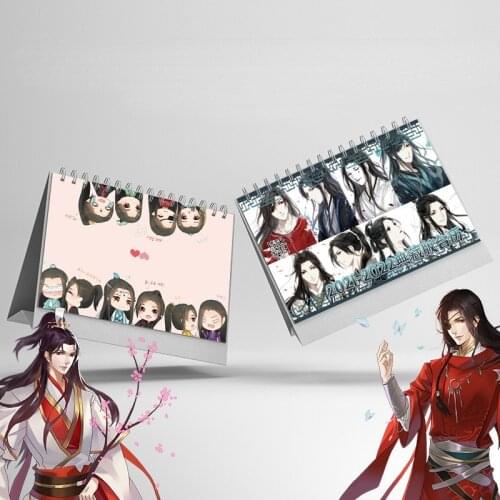 Cartoon Anime Calendar Heaven Officials Blessing Mo Dao Zu Shi Demon Slayer Office School Supplies Desk Calendar Table Calendars