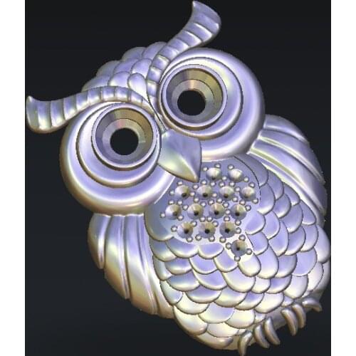 Owl CNC Router carving engraving relief model STL format 3D model artcam type3 cnc engraving M237