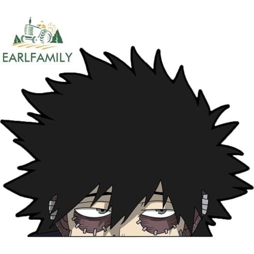 EARLFAMILY 13cm For My Hero Academia Fine Decal Cartoon Car Stickers Waterproof Sunscreen Air Conditioner Graffiti Decor