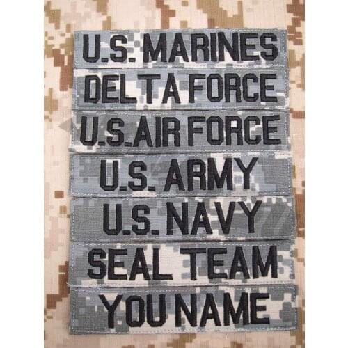 Custom Name Tape ACU Background Embroidery Patch