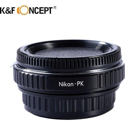 K&F CONCEPT Camera Lens Mount Adapter Ring fit For Nikon Lens to for Pentax K PK Mount Camera Body with Infinity focus