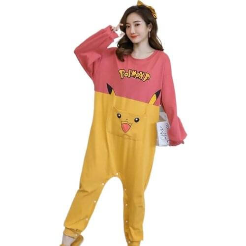 701c-2New Women Summer One Piece Pajamas Nightwear Long Sleeve Pajamas Sleepwear Pyjamas Nightwear Romper Jumpsuit