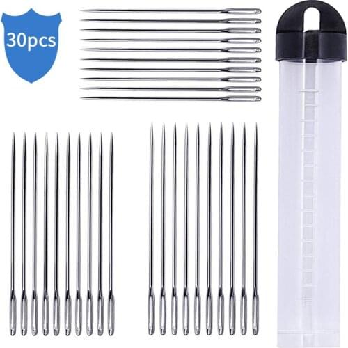 LMDZ 30 Large-Eye Hand Sewing Needles,3 Sizes Large-Eye Stitching Needles Crochet Cross Stitch Weaving Sewing Tools
