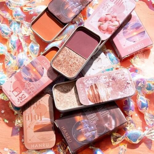 Metal Box Two-color Sequin Eyeshadow Palette, Matte Eye Palette, Eye Makeup Palette, Pearlescent Eyeshadow, Long Lasting Natural