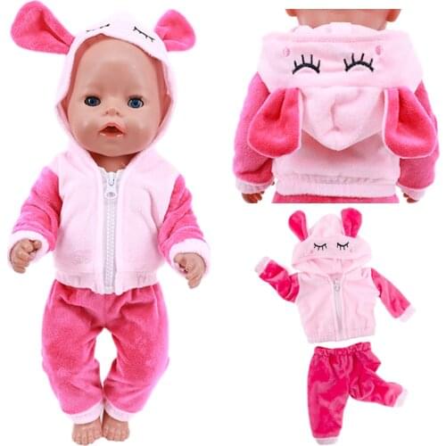 Cute Frog/Panda/Cat Suits Fit For 43cm Baby Doll 18 Inch American Doll Clothes Girls Baby Reborn Clothes Our Generation Gifts