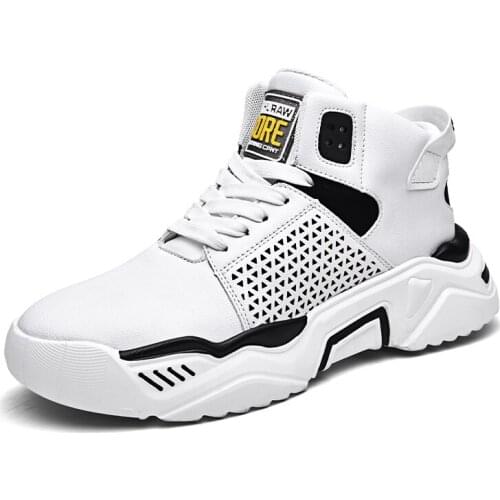 New Autumn Winter High Top Mens Shoes Mens Sneakers Retro Casual Mens Boots Male Breathable Casual Wild Designer Sneakers