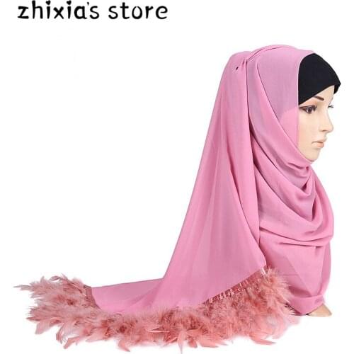New Solid Color Chiffon Feather Womens Fashion Scarf Shawl women chiffon hijab wrap printe headband muslim hijabs scarves scarf