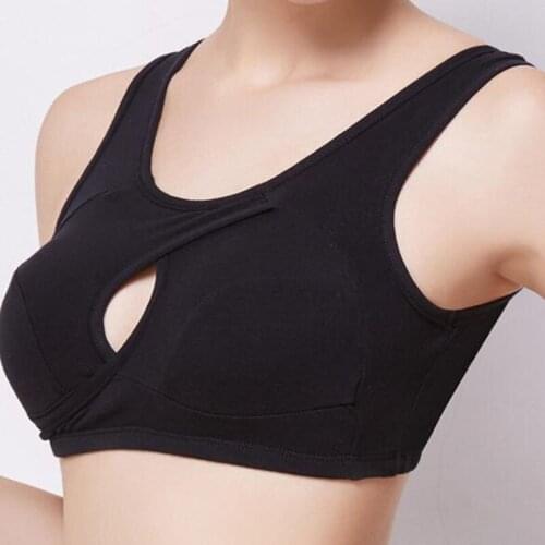 New Fashion Fitness Gather Cotton Bra Solid Bra Workout Top Bra Women Girl Soft Underwear Push-up Top Women Black Grey Color