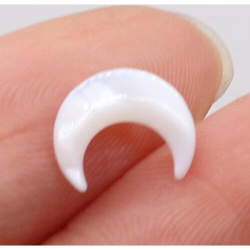 Wholesale Natural Freshwater Shell Loose Beads Crescent Shaped Handmade Crafts Making DIY Bracelet Necklace Jewelry 10x10mm