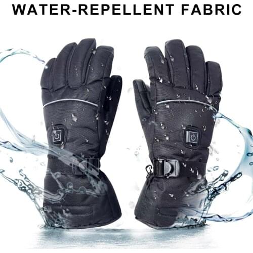 Electric Heated Gloves with Temperature Adjustment Lithium Batteries Gloves for Skiing Hiking Climbing Driving Cold Weather
