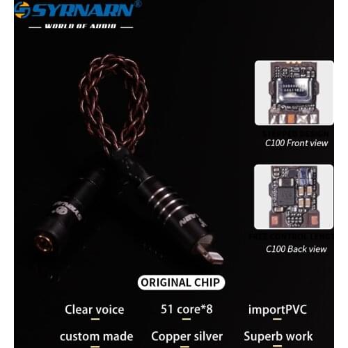 SYRNARN HiFi MFi Lightning to 3.5mm Original C100 Digital DAC for iPhone Aux decoding Headset Audio 4.4/3.5Adapter Splitter
