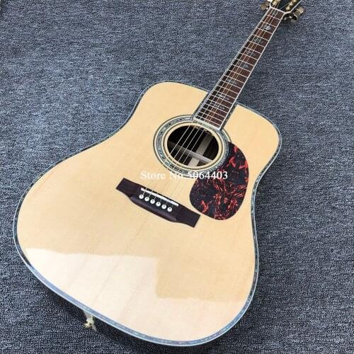Factory direct selling acoustic guitar, hollow guitar, fir panel, abalone wrapping, bright paint, free shipping