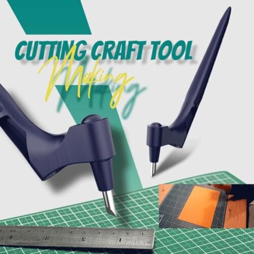 Craft Cutting Tool Craft Cutting Kinfe with 360° Steel Rotating Blade Safety Cutter Paper Knife Scrapbooking Accessories