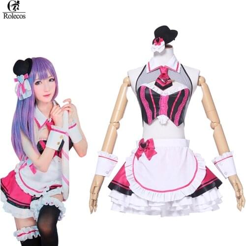 ROLECOS Fate Grand Order Rin Cosplay Costume Game FGO Tohsaka Rin Cosplay Valentine Street Chocolate Maid Dress Lolita