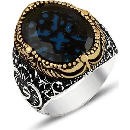 Silver Handmade Sapphire Stone Ring Made of 925 Sterling Silver