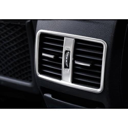 Car-Styling Interior Armrest Box Rear Air Condition outlet Vent Cover Trim frame decoration strip Stickers for Mercedes Benz GLA