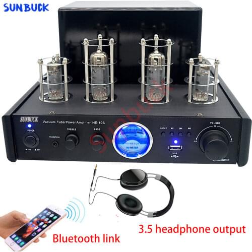 Sunbuck tube amplifier 6F1 6P1 6H1N Bluetooth Audio amplifier 2.0 channel 30W High Power HIFI Vacuum tube amplifier