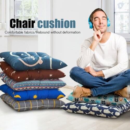 Thickened Printed Seat Cushions Square Cottons Upholstery Soft Chair Cushion Office Sofa Decoration Floor Padded Cushion