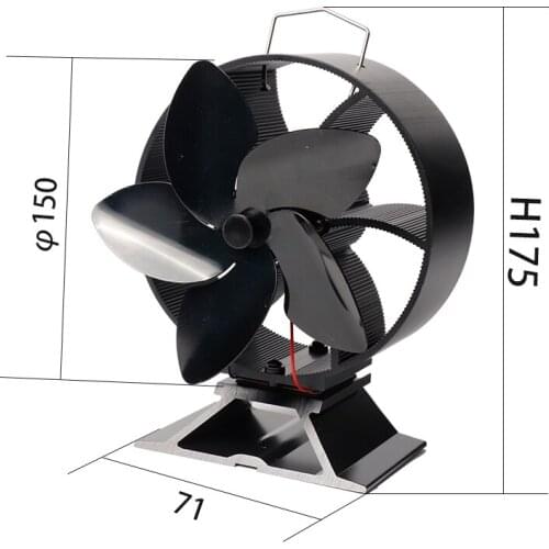 Round head heat powered stove fan Changing real fire fireplace burning hot run heat powered fan for wood stove self powered