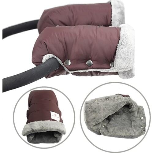 Winter Warm Stroller Gloves Waterproof Pram Accessory Windproof Hand Muff Pushchair Supersoft Mittens Buggy Cart Accessories