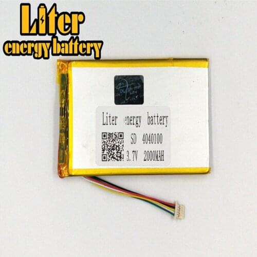 1.0MM 5pin connector 4040100 3.7V 2000mah Lithium Polymer Battery for Medical beauty equipment tablet pc 7 inch MP4 MP5 Battery
