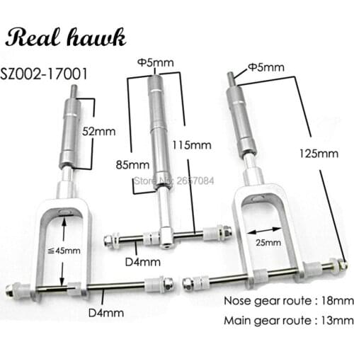 1 Set Aluminium Alloy Anti-Vibration Landing Gear For Scale RC Airplane 4-6Kg Shock Absorbing aircraft model parts