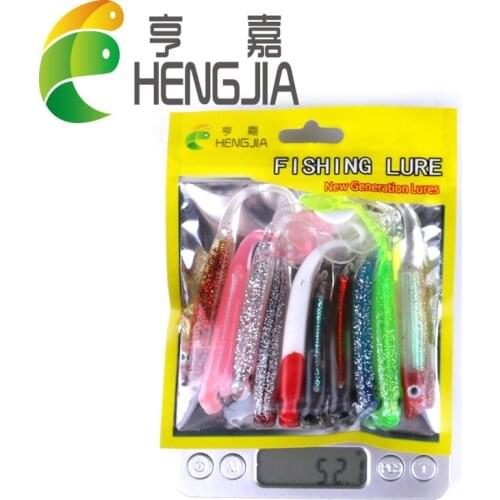 10PCS FISHING LURE SILICONE BAIT 11CM/5G SOFT BAIT ARTIFICIAL FISHING LURE LURES ARTIFICIAL SWIMBAIT TSURINOYA PECHE LEURRE FISH