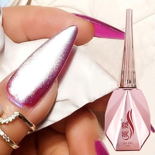 12ml Spar Crystal Cat Eye Nail Polish Gel Nail Art Glitter Phototherapy Glue Soak Off UV LED Gel Manicure Tools