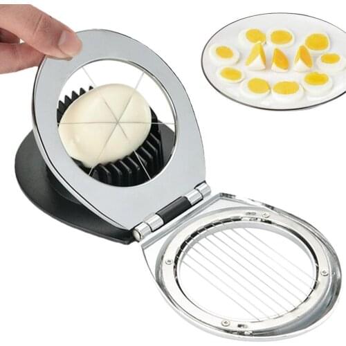 2 in 1 Egg Slicer Egg Cutter Stainless Steel Slicer for Strawberry Fruit Garnish Slicer Luncheon Meat Cutter Kitchen Gadgets