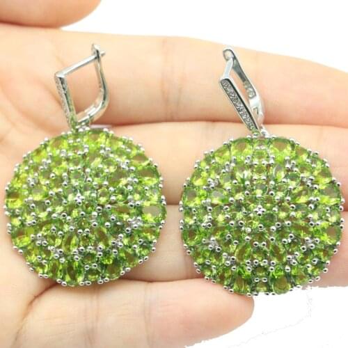 40x6mm Deluxe Fire Rainbow Topaz Zircon Ladies Dating Daily Wear Fashion Jewelry 925 Sterling Silver Earrings