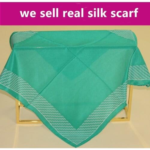 B001 #S80 100% pure silk CREPE scarf,color:as pictures,51*51cm women