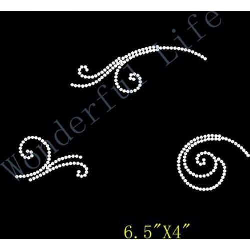 Free shipping fashion garment design Hotfix rhinestone transfer motifs iron applique patch for shirt dress shoulder sleeveac