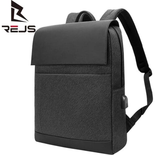 REJS LANGT Business Laptop Backpacks 14 Inch Minimalist Design Men Backpacks with Charging Waterproof Travel Mochila Daypack