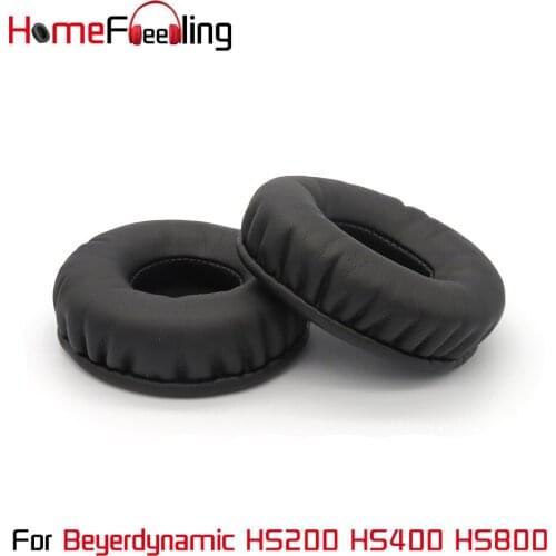 Homefeeling Ear Pads for Beyerdynamic HS200 HS400 HS800 Headphones Velour Ear Cushions Sheepskin Leather Earpads Replacement