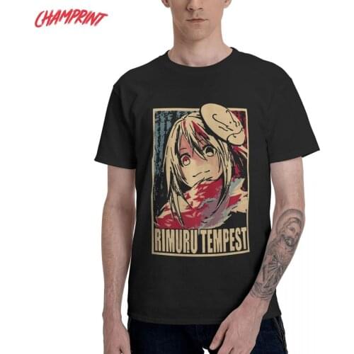 Rimuru Tempest Tensei Shitara Slime Datta Ken T Shirts for Men Cotton T-Shirt That Time I Got Reincarnated as a Slime Tees