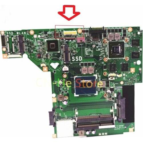JOUTNDLN FOR MSI GE70 MS-1759 Laptop motherboard MS-17591 VER 1.0 DDR3 W/ I5-4200H CPU and GTX 850M GPU