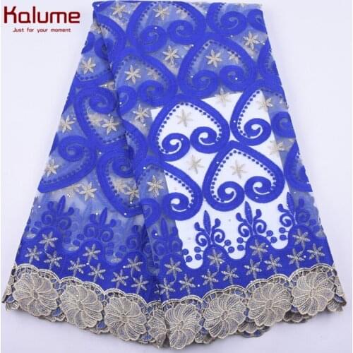 Kalume Soft African Milk Silk Lace Fabric Embroidery French Milk Silk Lace Fabric Stones Nigerian Wedding Dress Lace Fabric 2175